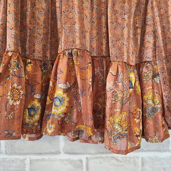 Farmers Market Floral Peasant Top Boho NWT NEVER WORN - Picture 4 of 10